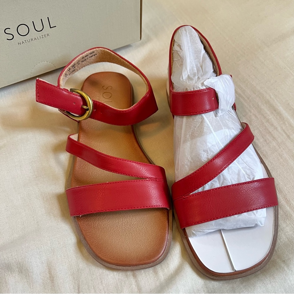SOUL Naturalizer Red Strappy Sandals